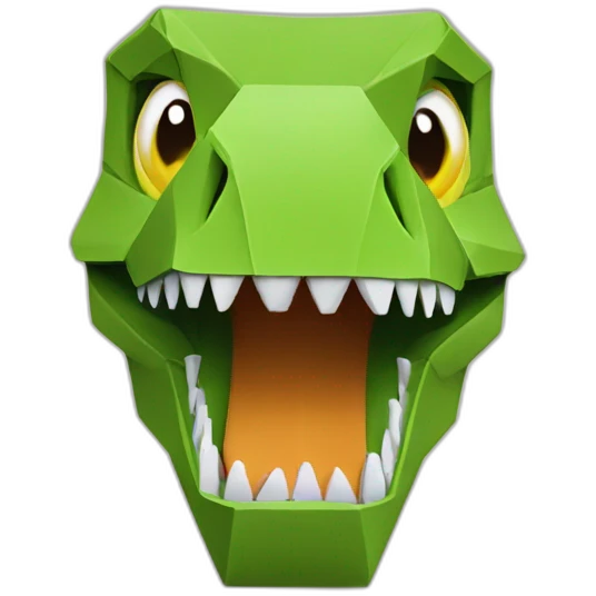 dinosaur origami face emoji