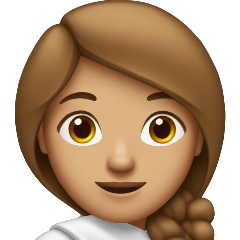 woman with long brown air emoji