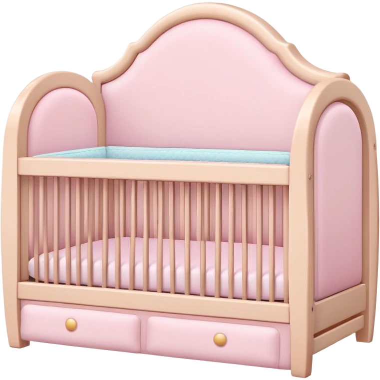 Cute light pink crib emoji