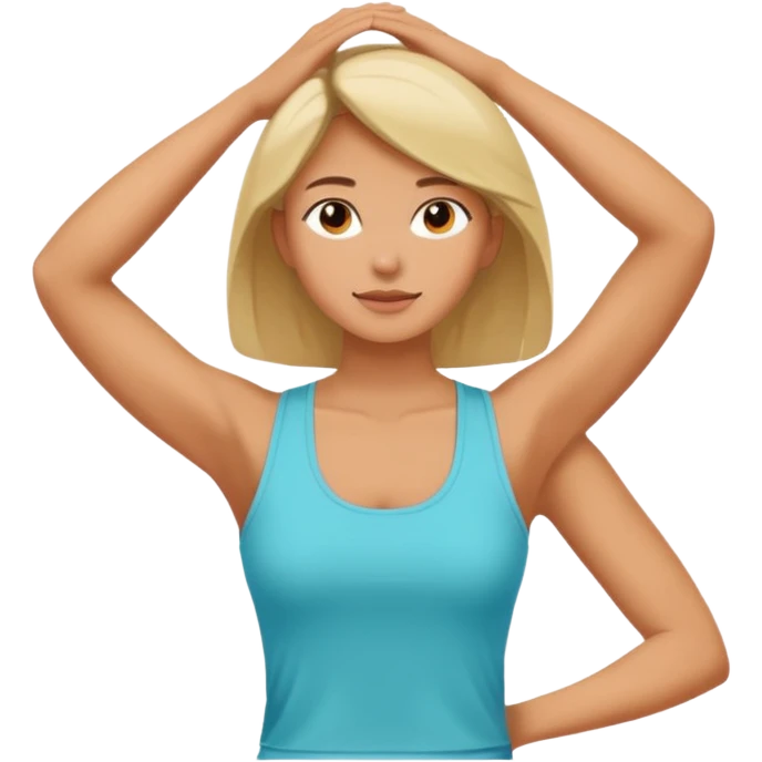 The woman who just woke up is stretching lazily emoji