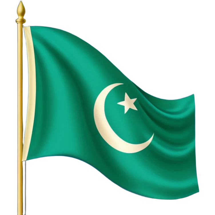 Uzbek flag fluttering in the moon emoji