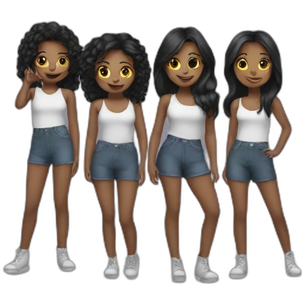 four girls band emoji