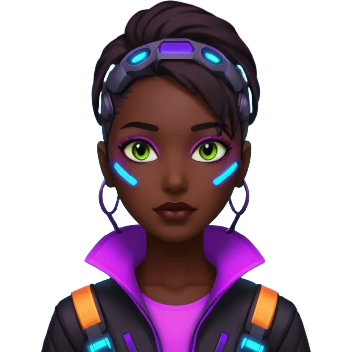 sinecraft mex in futuristic nein lights cyberpunk city emoji