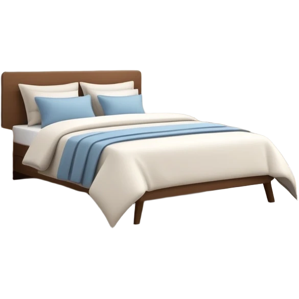 clean and tidy bedroom, everything in place, simple and inviting emoji