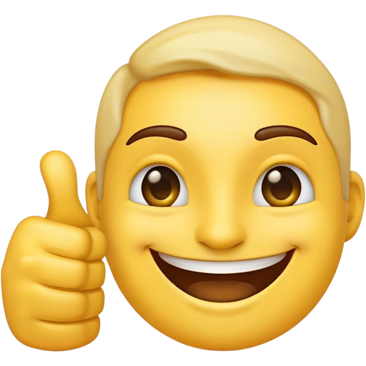 make a goofy ahh smiling emoji with a thumbs u emoji