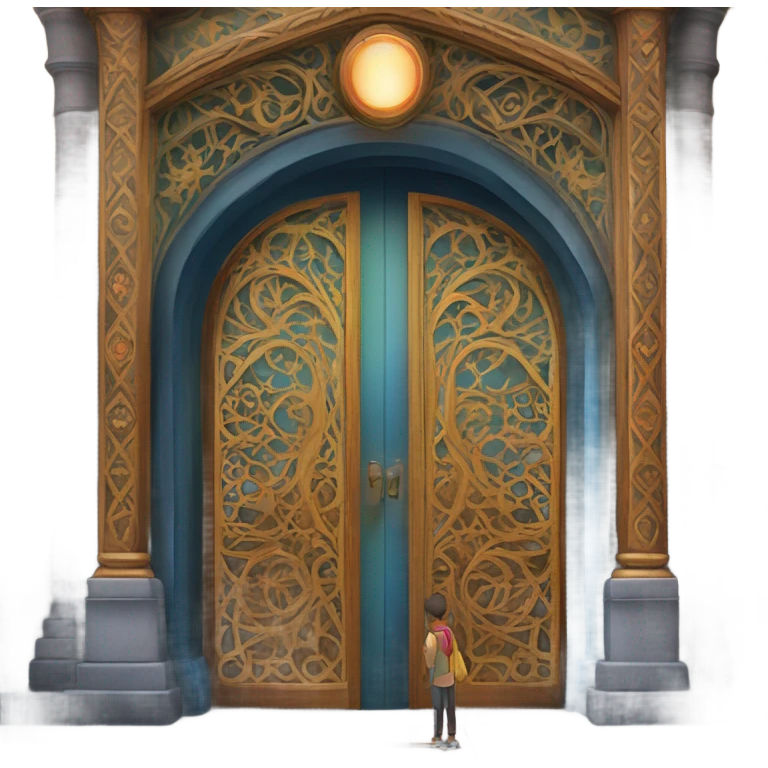 Person in love with a pretty door emoji