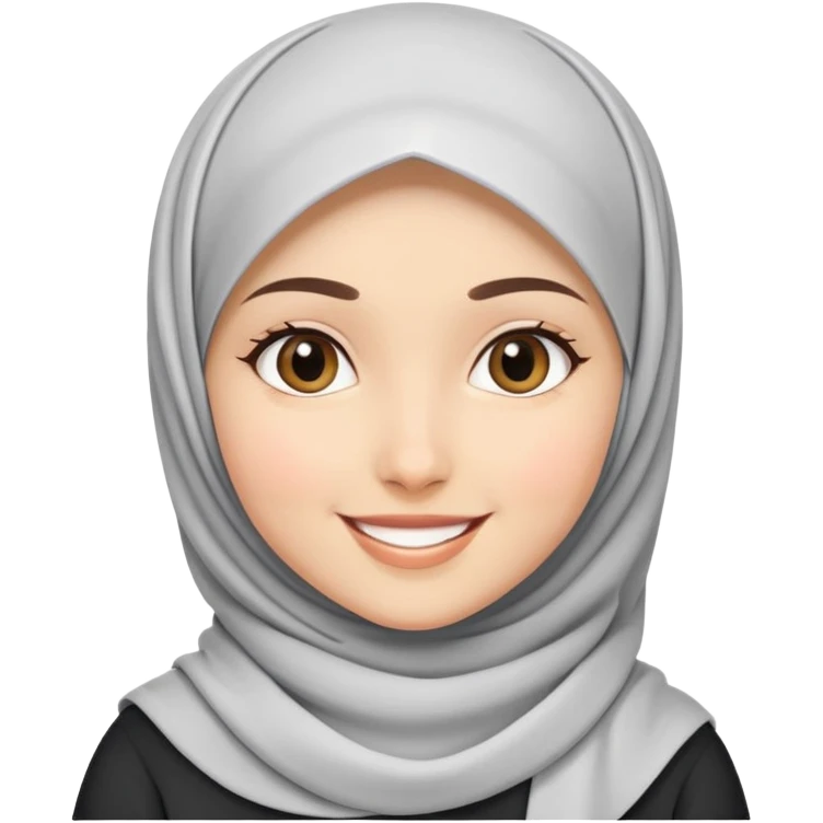 girl with hijab smiling emoji