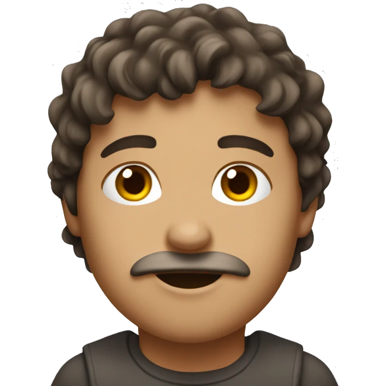 Brown haired with the face dirty from charcoal  emoji