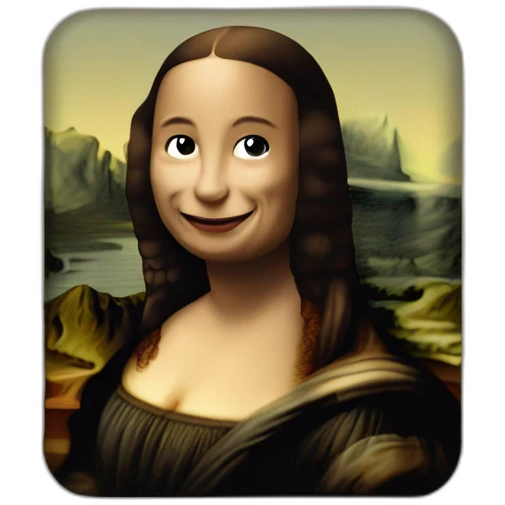 Mona Lisa painting emoji