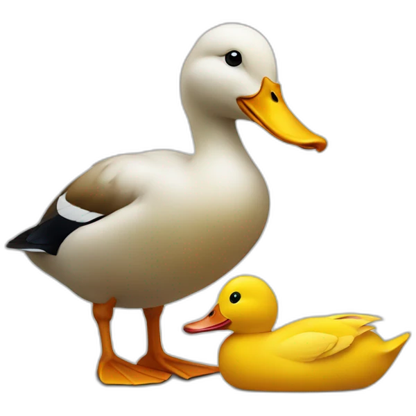 duck eating a duck emoji