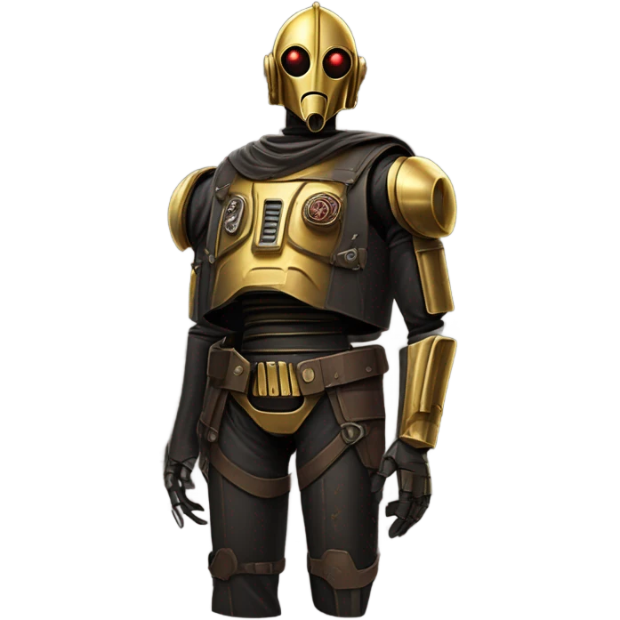 bounty hunter c3Po Satan’s backpack and saddlebags full body emoji