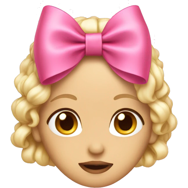 A pink coquette bow emoji
