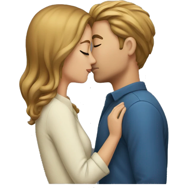 a couple kissing emoji