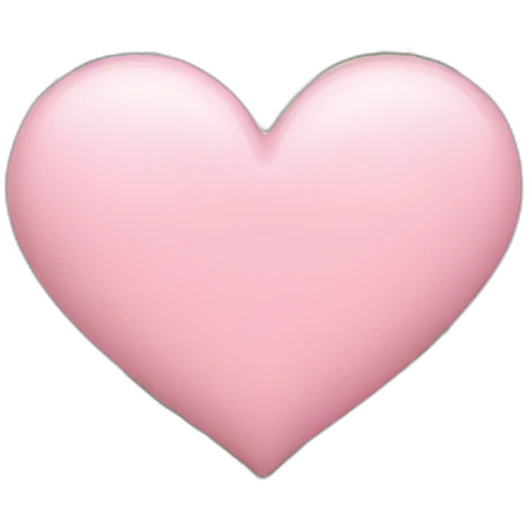 Pastel pink heart-shaped palm tree emoji