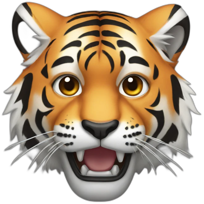 Tiger roars emoji