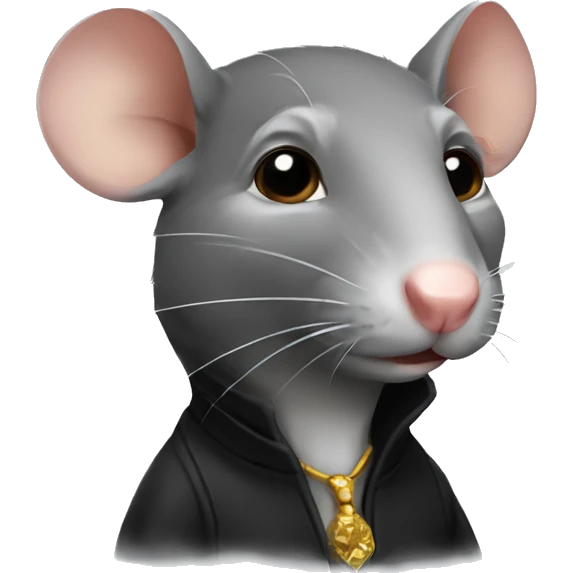 Sophisticated rat emoji