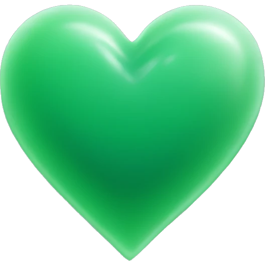 Jade heart emoji
