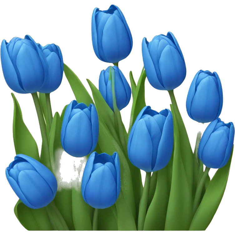 blue tulips emoji