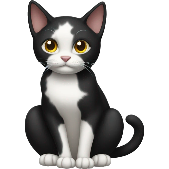 Black cat full body emoji