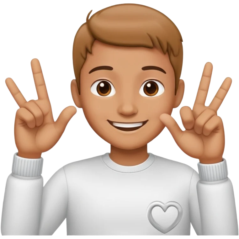 K-pop doing heart with finger emoji