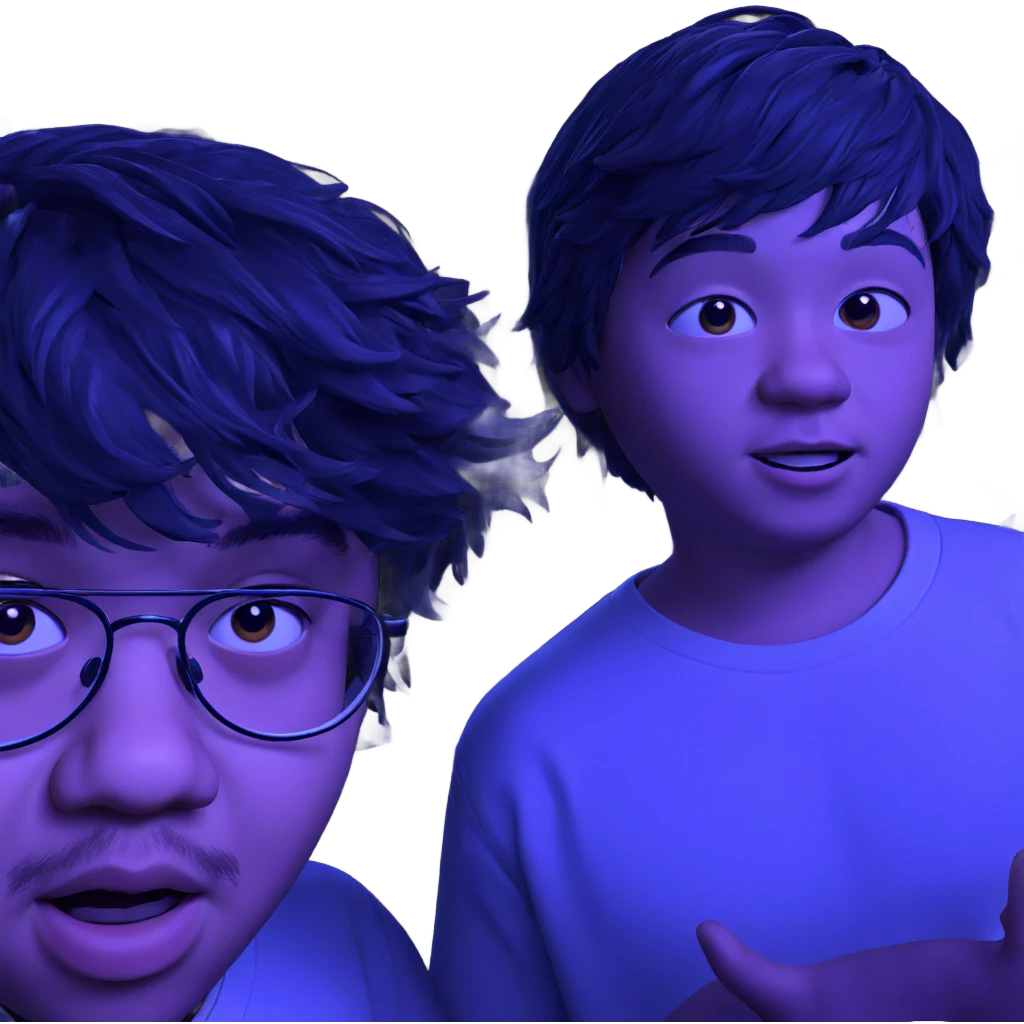 two boys in white shirts emoji