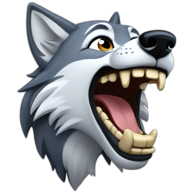 laughing wolf emoji