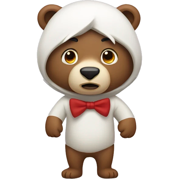 Oso con oso emoji