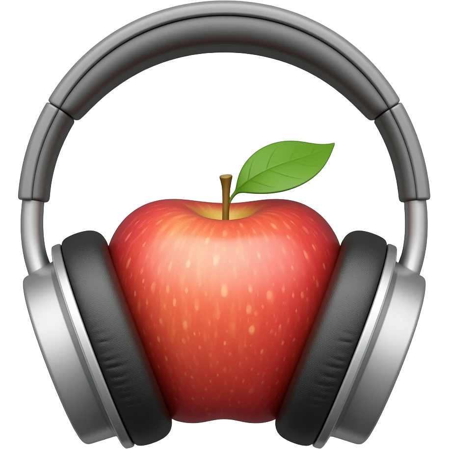Headphone apple emoji