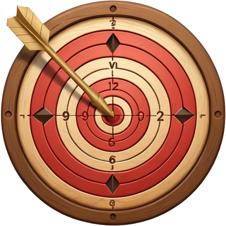 target with arrow in the center emoji
