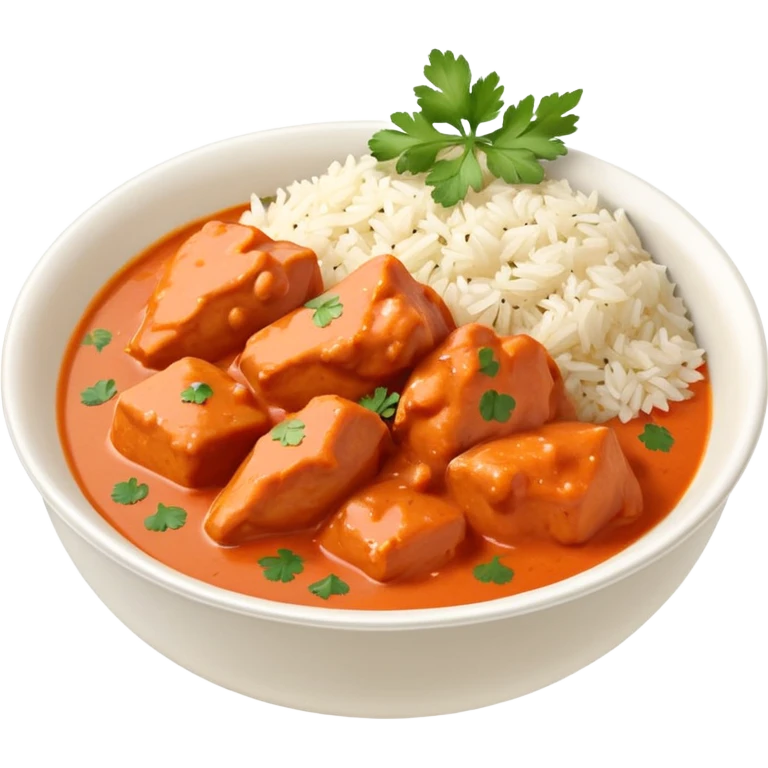 Yummy bowl of butter chicken emoji