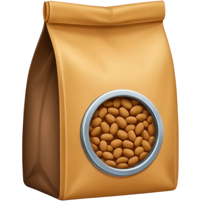 Pet food bag, kibble or pellets emoji