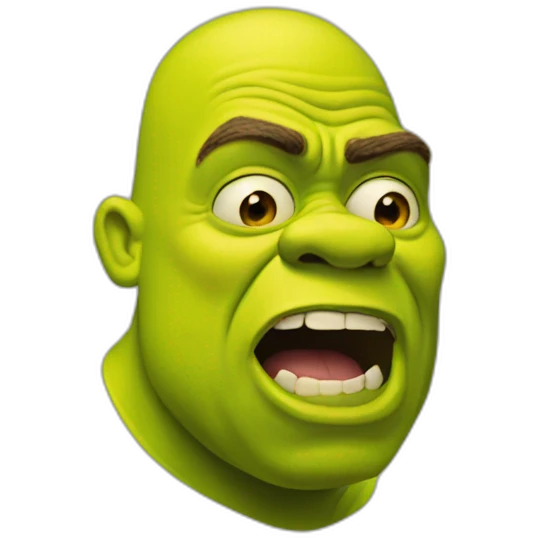 Shut up yellow Shrek emoji