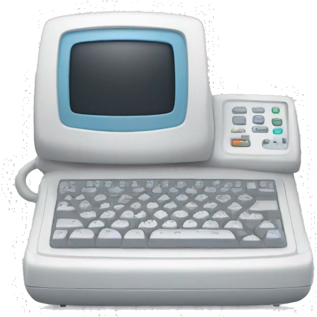 Ultrasound machine with keyboard emoji