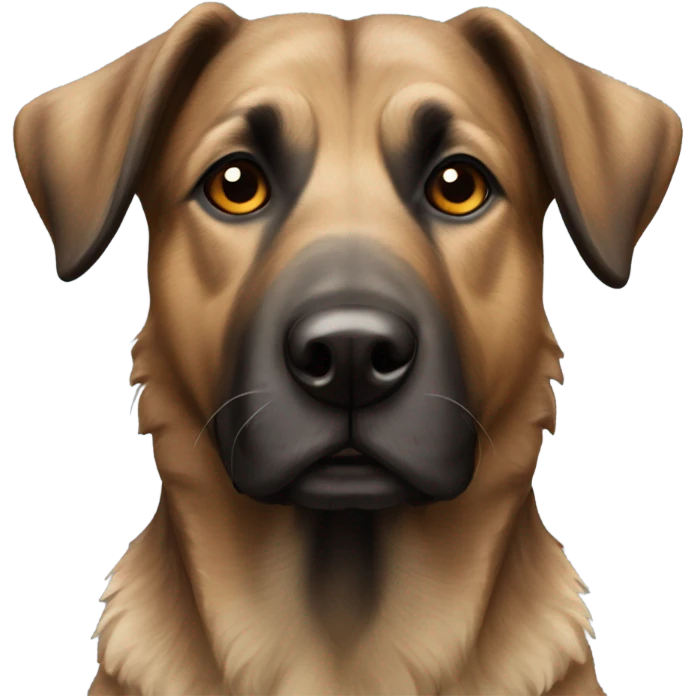 Brindle short haired shepherd dog head emoji