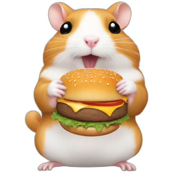 hamster eats burger emoji