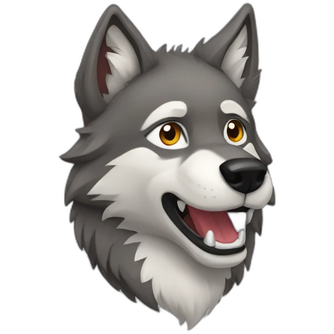 Wolf furry emoji