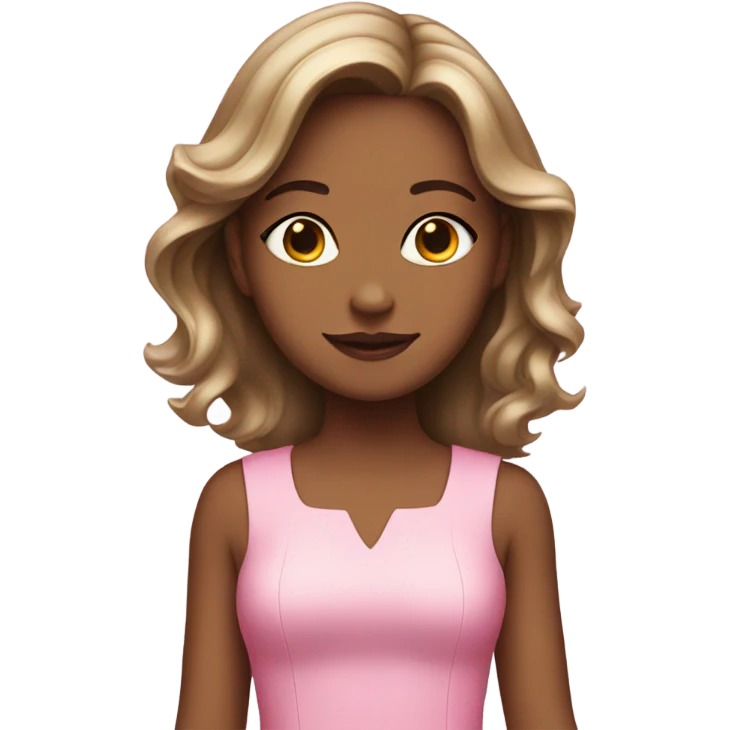 Girl with puppy ears wearing pink dress emoji