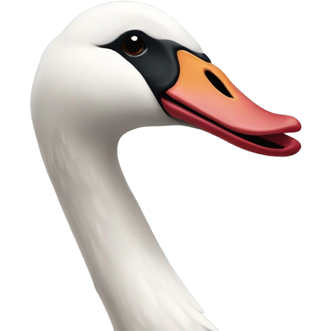 Dark red swan emoji
