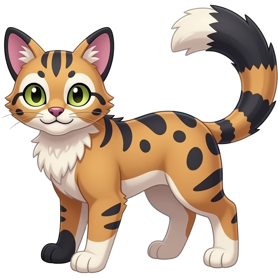 Colorful nebulae nebula starry galactical shiny tropical pale light fruity pastel white glorious iridescent divine exotic cute beautiful realistic antasy-caracal-civet-genet-sergal-vernid-Cacomistle-Trico-oncilla-animal-Fakémon-hybrid-fursona (full body) emoji