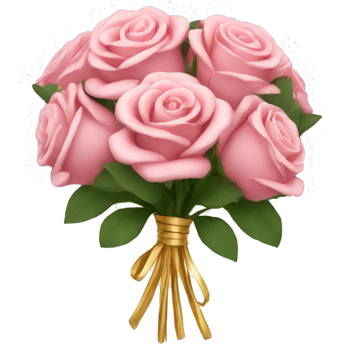 Gold Bouquet with pink rose  emoji