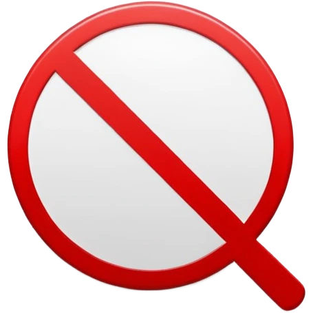 no entry sign with red circle and line emoji