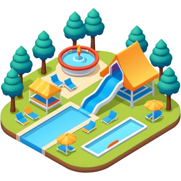 vacation park isometric exterior emoji