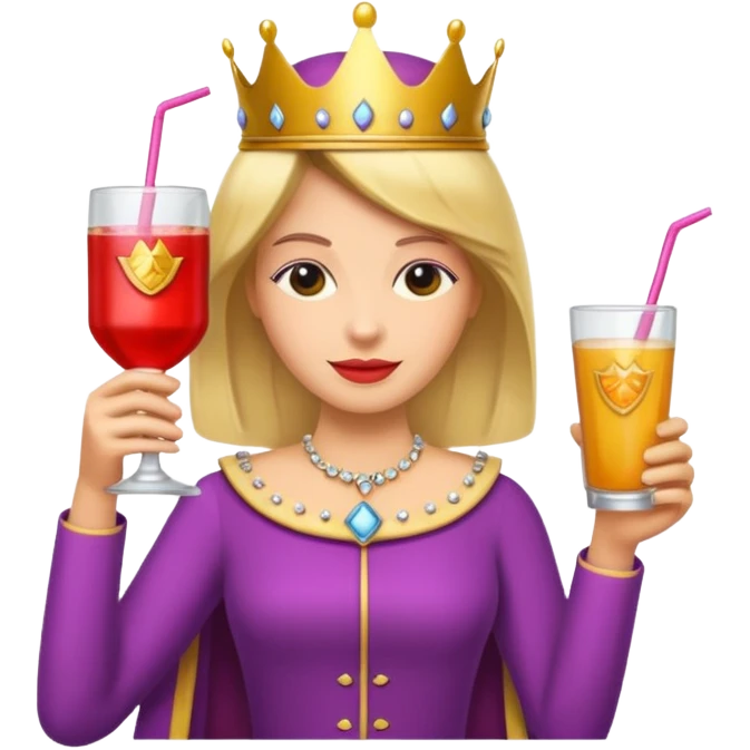queen with drink emoji