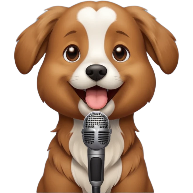 Un chien qui chante  emoji