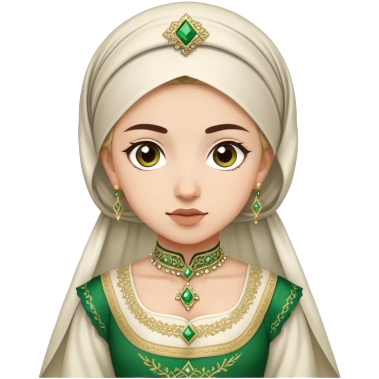 circassian girl wearing a traditional circassian dress emoji