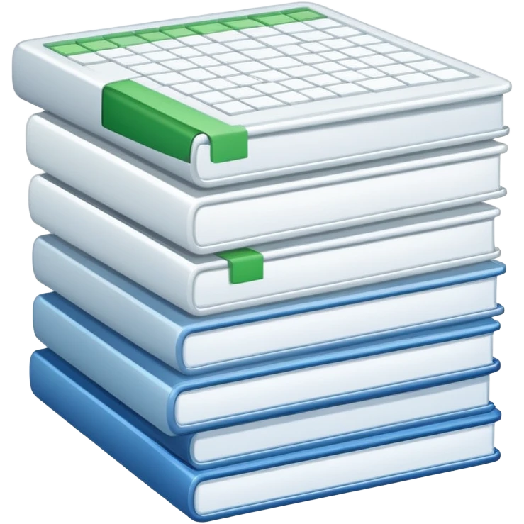 multiple spreadsheets stacked emoji