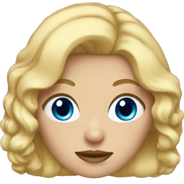 Woman with blue eyes and blond hair emoji