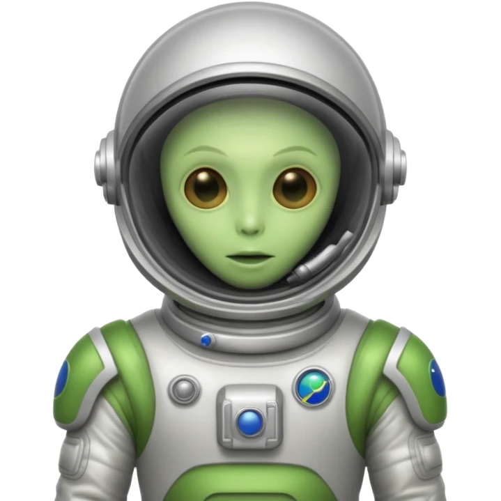 green alien silver Astronaut emoji