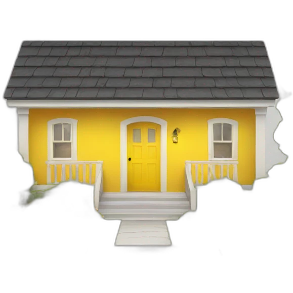 bright yellow simple home emoji