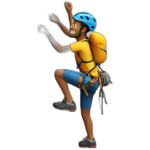 climbing with my friend emoji